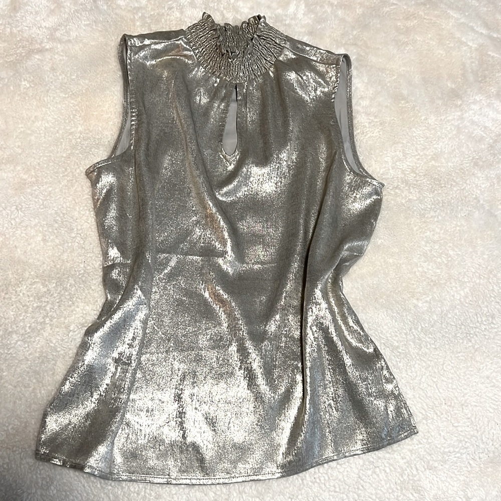 Shimmering sleeveless top